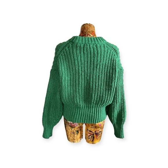 H&M Chunky Green Sweater Size Small C0078 - Picture 4 of 8